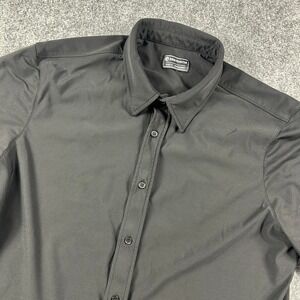 Born Primitive Shirt Mens Medium Black Slim Fit Performance Short Sleeve